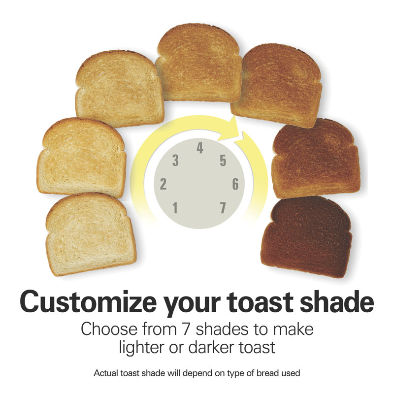 Hamilton Beach Black Stainless Steel 2-Slice Toaster with Wide Slots