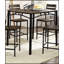 Ensemble de salle à manger de style industriel 5 pièces brun antique avec table à hauteur de comptoir et 4 chaises hautes, fabrication en métal durable