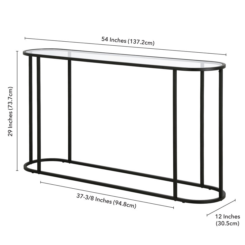 Mccay 137.16Cm Console Table, Blackened Bronze