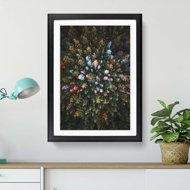 Forest Arrangement - Framed Print, 36cm H x 27cm W x 2cm D, Black Framed