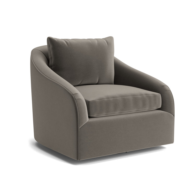Laurel Swivel Chair, Performance Velvet - Graphite