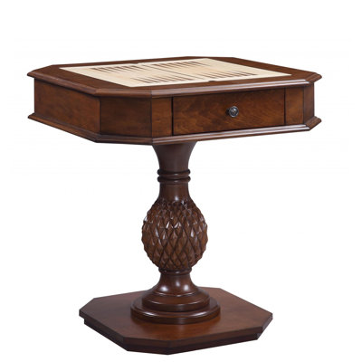 Console octogonale brune de 71 cm avec tiroir