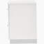 Table de chevet blanche 2 tiroirs ultrabrillante