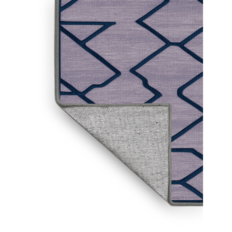 Tapis mauve lavable à la machine, Carré 4 pi