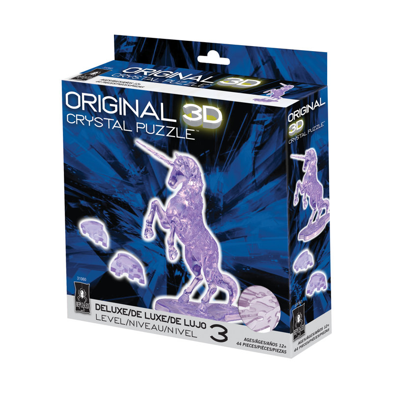 Licorne de cristal 3D