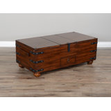 Table basse avec rangement en bois massif Joslin