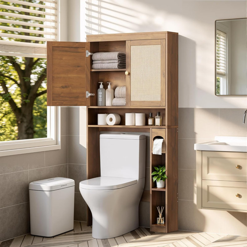 Armoire de rangement au-dessus de la toilette Chahat, Light Brown
