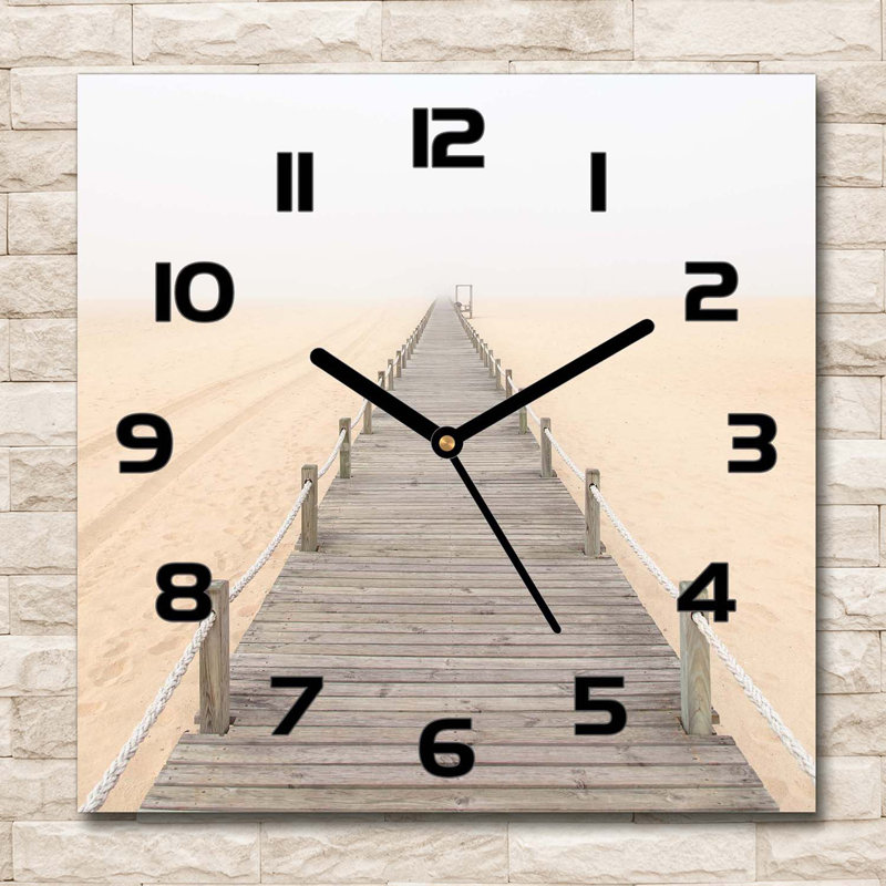 Ikisha Glass Wall Clock, Black