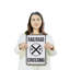 Panneau en plastique 10 po x 14 po Railroad Crossing-119523274