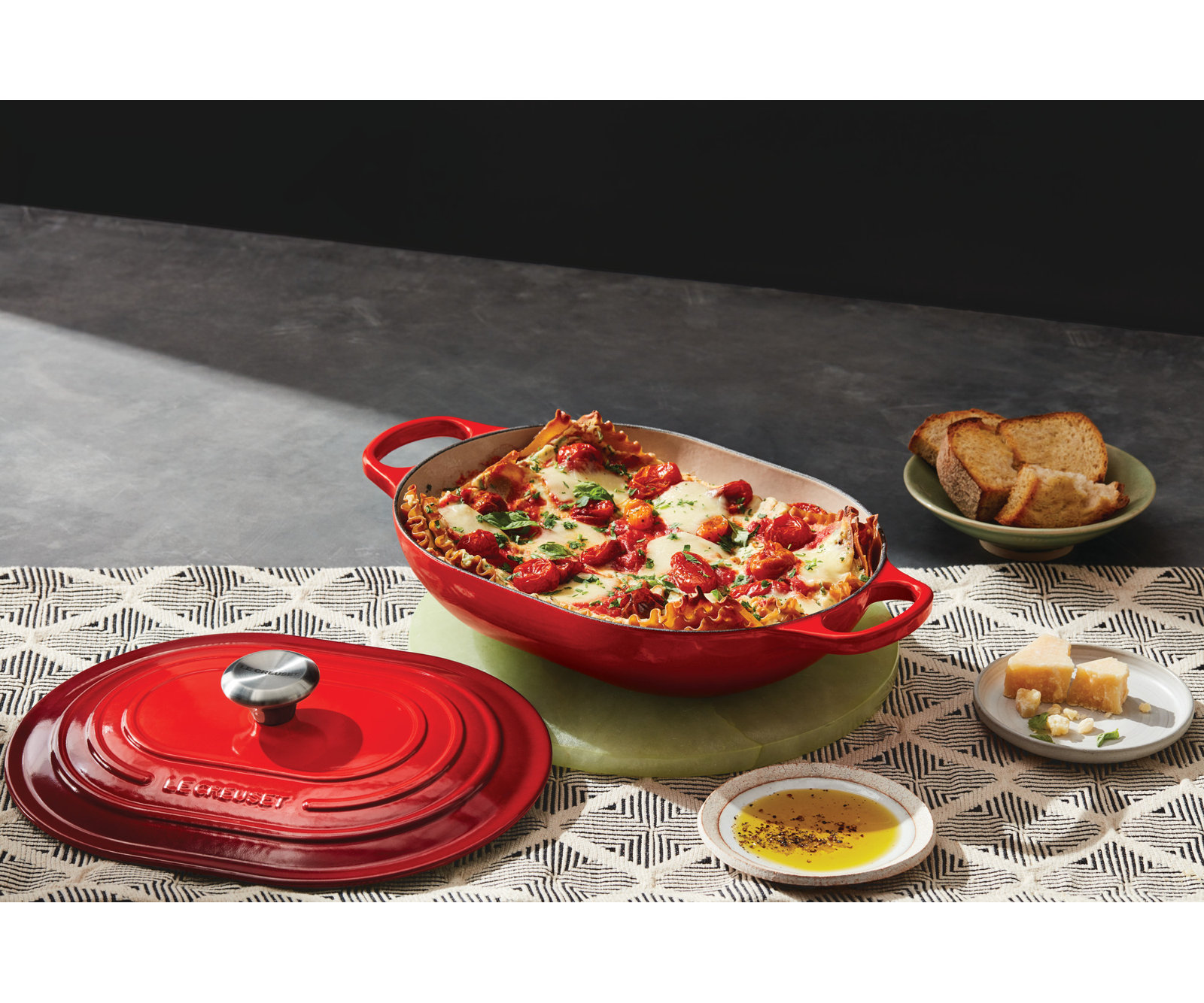 Le Creuset 3.75qt Oval Casserole with Lid, Cerise
