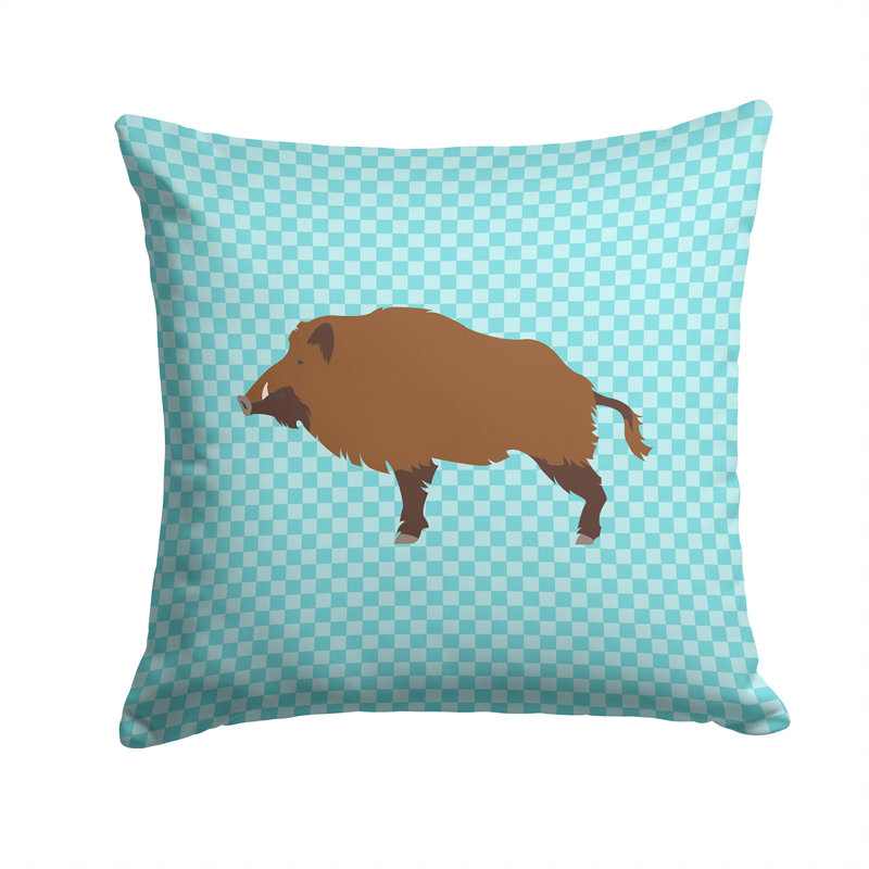 Coussin extérieur Wild Boar, 14 po x 14 po, Bleu