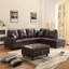 Faux Leather L-Shaped Sectional-29987294-29987295