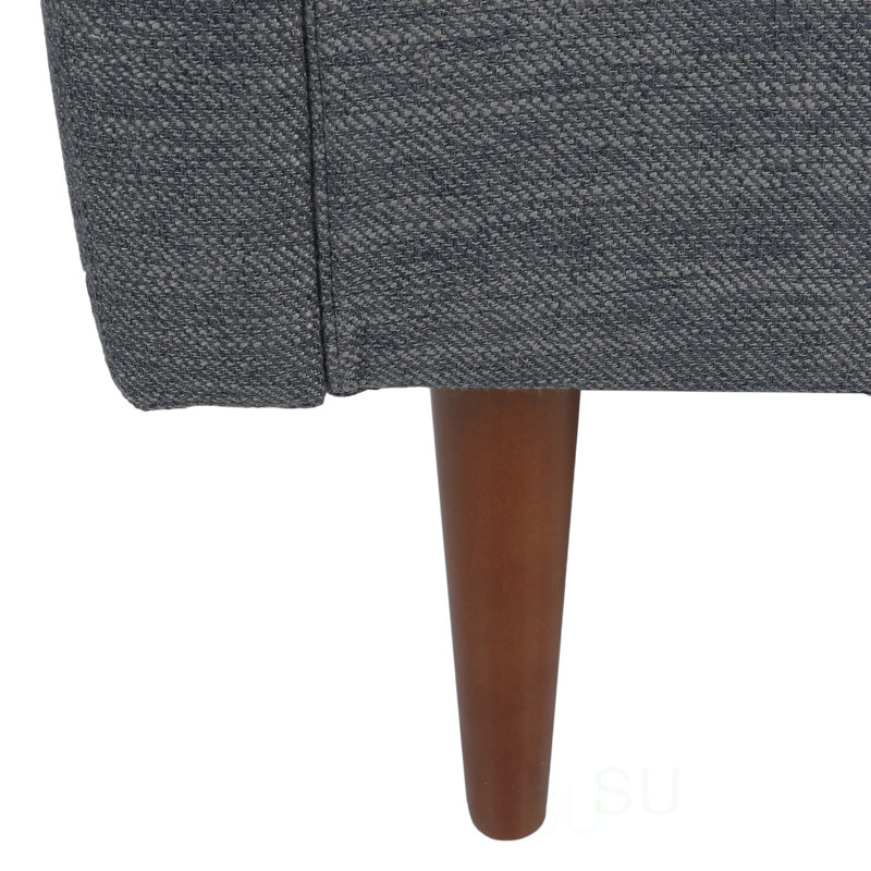 Upholstered Club Chair, Charcoal