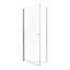 Porte de douche circulaire pivotante sans cadre l 32 po x H 72 po en chrome avec verre trempé épais de 1/4 po (6 mm)-125415249