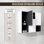 Armoire murale blanche 3 portes, fermeture en douceur, 3 portes latérales chic et modernes, rangement spacieux, finition blanche