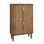 Armoire de rangement pour chaussures compacte avec tiroirs rabattables et tablettes réglables