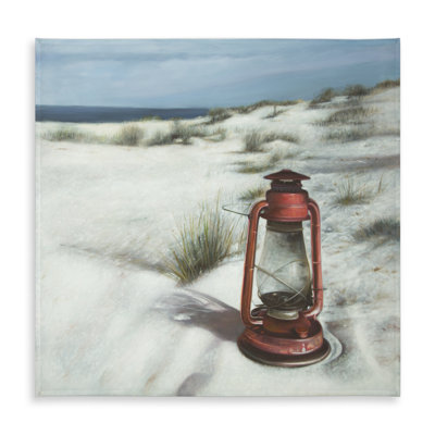 Lantern on the Beach Coastal Marine Bathroom Tablecloth Decor