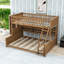 Lit superposé convertible en bois avec tablettes de rangement-2126133621-2126133618