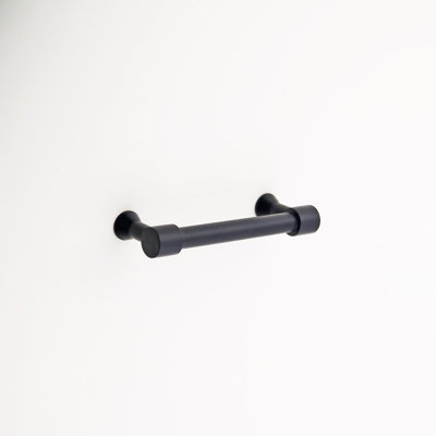 Madelyn Carter Liberty Solid Brass Cabinet Hardware, Matte Black Drawer Pull with 4" Centers