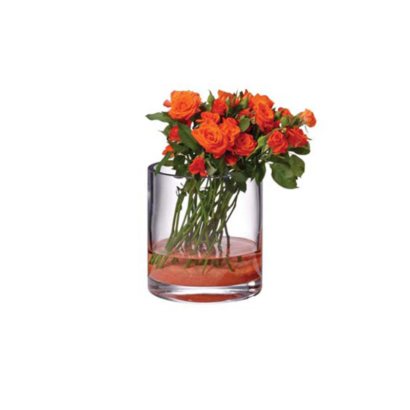 Vase de table en verre transparent Senses, H 7 po x l 6,5 po x P 6,5 po