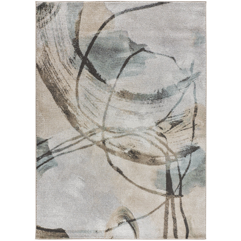 Adelric Abstract Machine Woven / Power Loomed Area Rug, Rectangle 160 x 230cm