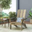 Chaise Adirondack pliable en bois d'acacia avec design rustique et rangement pratique