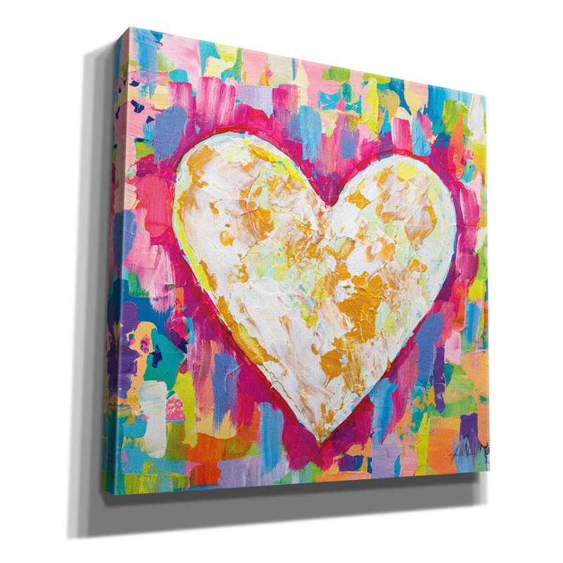 «Pure Love» par Jeanette Vertentes, art mural sur toile, 37 po x 37 po, H 12 po x l 12 po x P 0,75 po