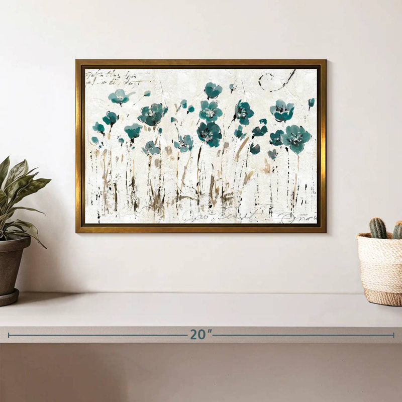 Leota Balance VI - bleu, Cadre flottant doré, 13 po x 9 po