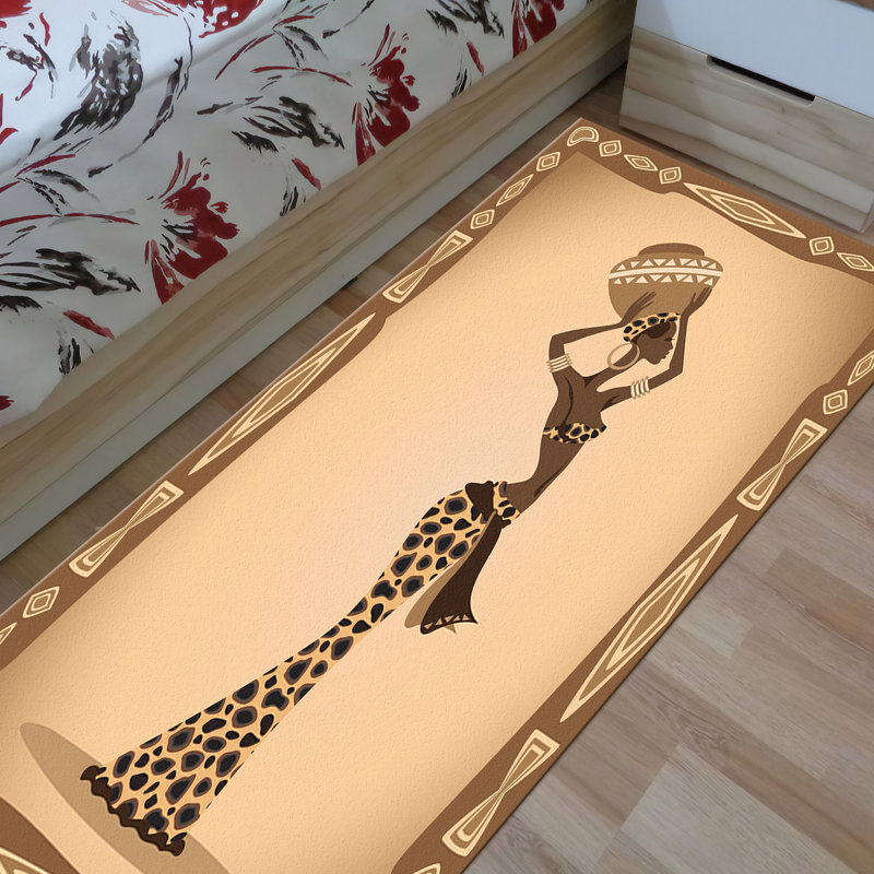 Tapis à motif géométrique abstrait avec motif à poils doux, idéal pour ajouter un intérêt visuel à tout décor de pièce