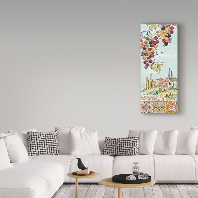 Reproduction de peinture acrylique sur toile tendue « tuscan breeze iv », H 32 po x l 14 po x P 2 po