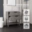 Meuble-lavabo autoportant 36 po avec lavabo 36 po, tiroir à fermeture en douceur, comptoir et dosseret en marbre de culture blanc de 2 po Carrara, contreplaqué, gris-1349720361-1349720365