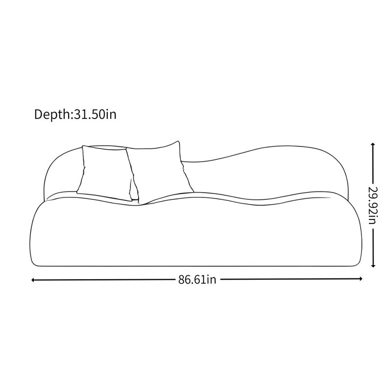 French Simple Pink Sofa