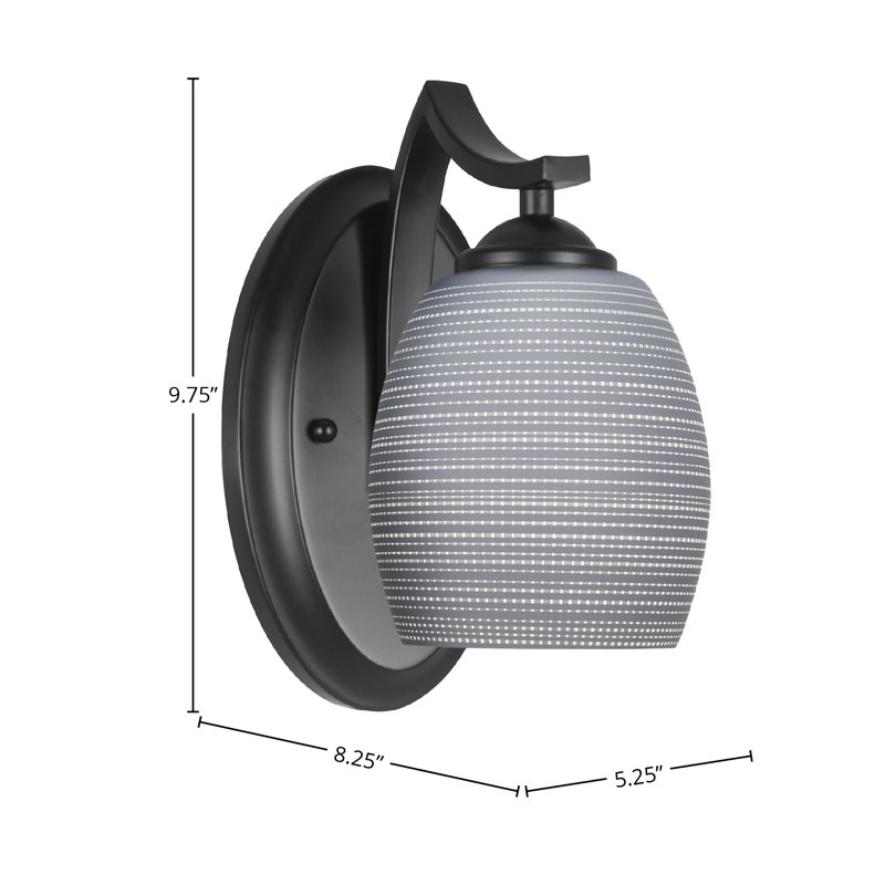 Zilo Wall Sconce, Matte Black, Gray