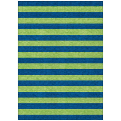Sneller Flatweave Washable Striped Indoor / Outdoor Rug