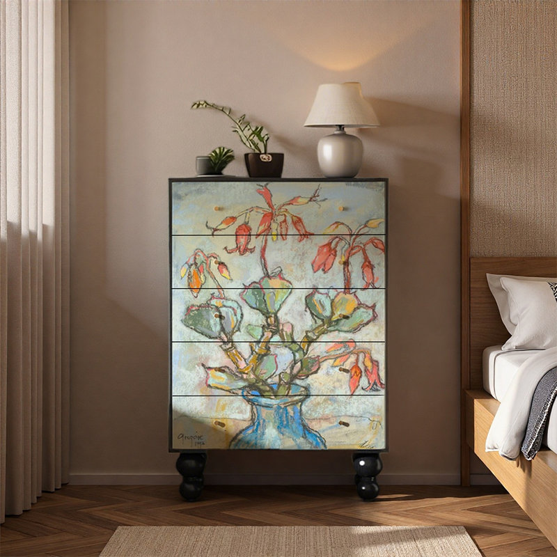 Commode cinq tiroirs Natural