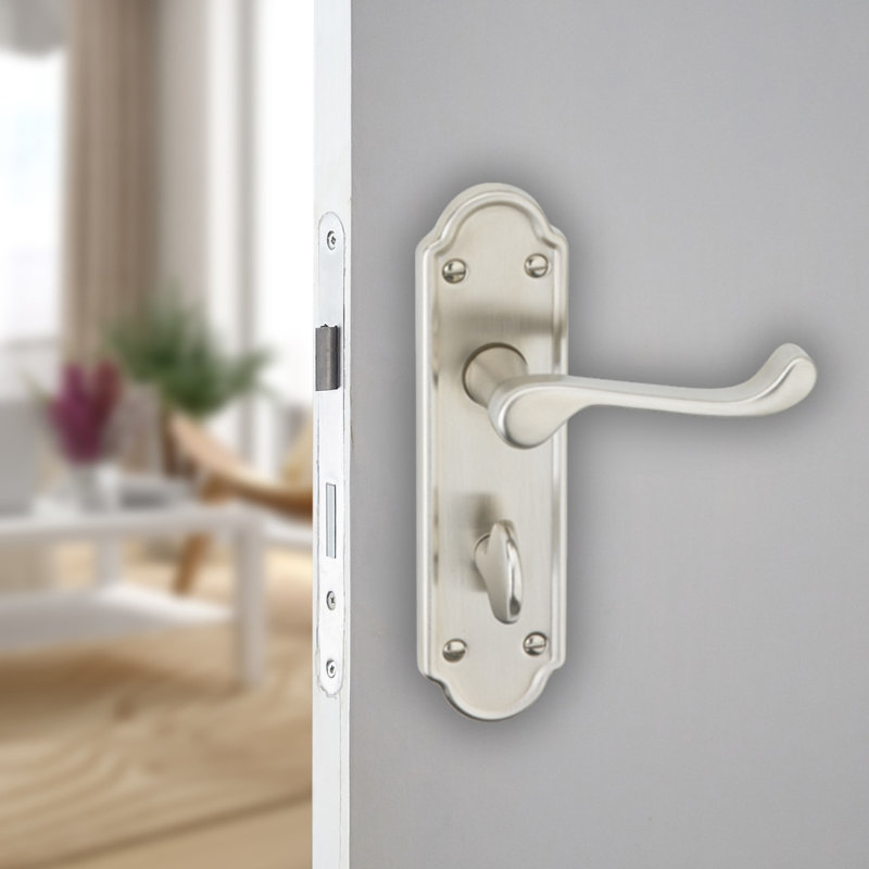 Door Handle, Satin Nickel