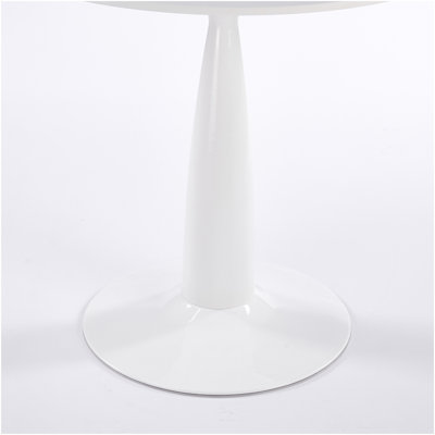 Table à piédestal moderne de 31,5 pouces de style Mid-Century, table de salle à manger multifonctionnelle pour 4 à 6 personnes et grande table basse, plateau en panneau de fibres à densité moyenne pour le salon, la cuisine et le bureau