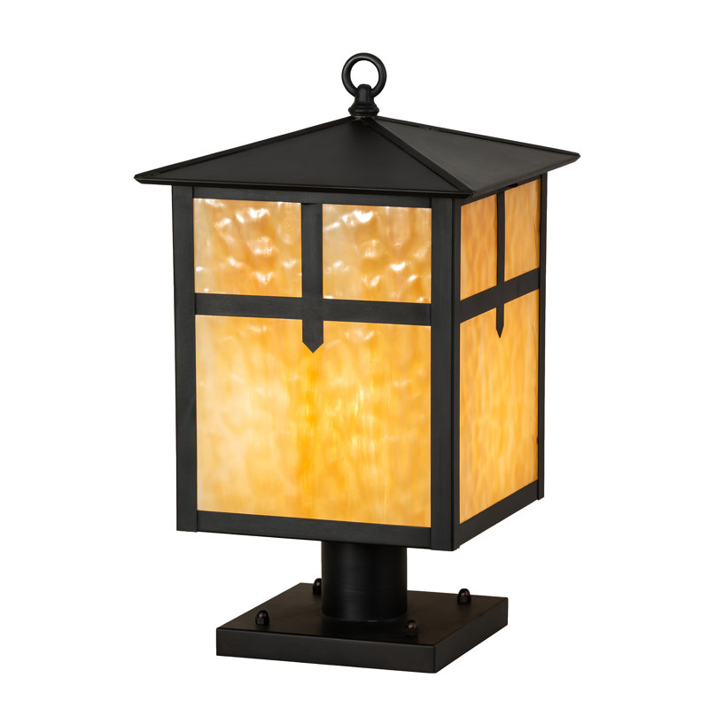 Rustic Lodge Seeded Pier Mount Light