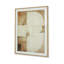 Art mural Cril, 30 x 40, devant en acrylique, cadre brun, brun clair, impression blanche