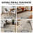 Modern Abstract Linear Ivory Mist Cream Indoor High-Low Area Rug-744174453