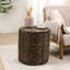 Ensemble de 3 tables d'appoint et de table d'appoint tissées à la main en jacinthe d'eau brune et bord de mer Zaria-1476309941