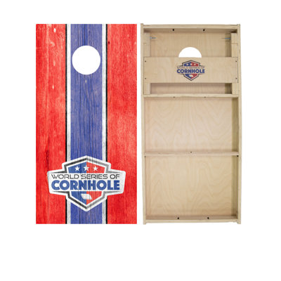Red and Blue Stripes 2x4 Cornhole Board Set | Includes (2) Boards (8) Bags & Optional Accessories