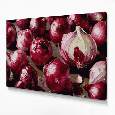 Vegetables Onion Red Red Canvas Wall Art
