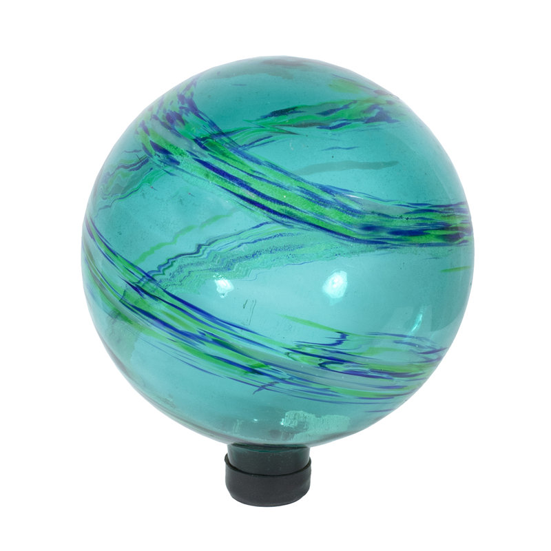 Virgouda Weather Resistant Glass Abstract Gazing Ball