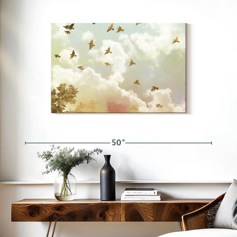 Brampt Golden Flight I, 24" H x 36" W