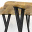 Karlee Oak Solid Wood Top Metal Base Dining Table-657539434-657539435
