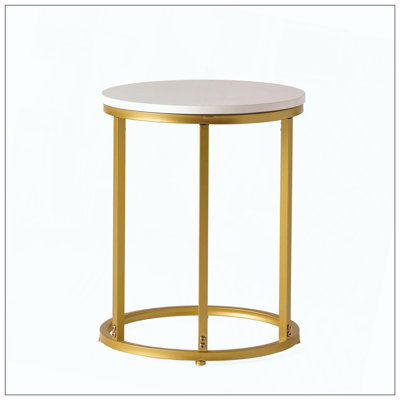 End Table, Features Modern Openwork Design And On-Point Style, Combines Trendy Style And Essential Function As C-Shaped Table
