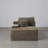 Upholstered Compression Light Brown Faux Rabbit Fur Flannel Modular Chaise Lounge with Pillows No Assembly Required-622505213