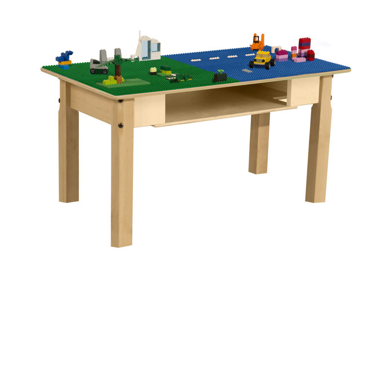 Table de jeu Time-2-Play, H 16,5 po x L 35 po x l 15,5 po, Bleu et vert