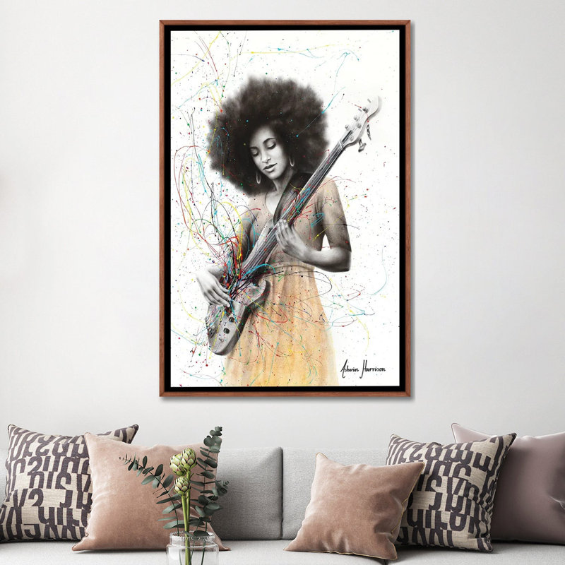 «Bass Funk» par Ashvin Harrison - impression d'art graphique, H 60 po x l 40 po x P 1,5 po, Sans mat